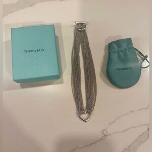 Tiffany & Co. Silver Heart Mesh Necklace